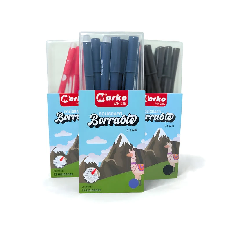 Boligrafo Borrable Marko 12 Unidades