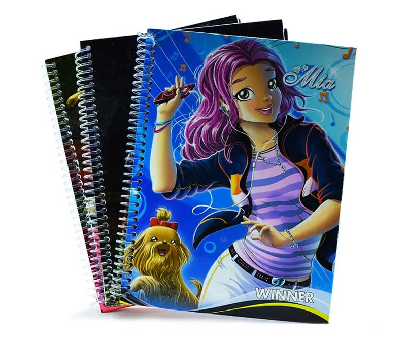 Cuaderno anillado medio oficio winner 100h diseños