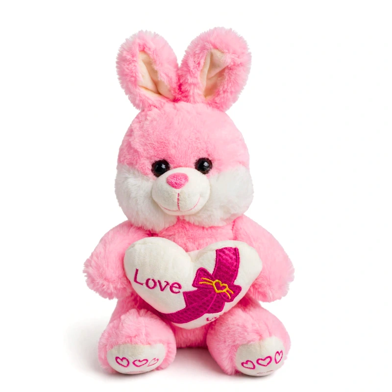 Peluche - conejo sentado sosteniendo un corazón Altura 30cm