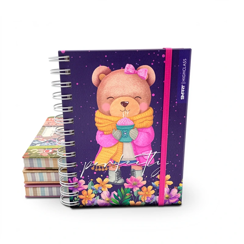 Libreta de anotacion tapa dura 14x18cm con liga Smart HORIZONTAL 130 hojas