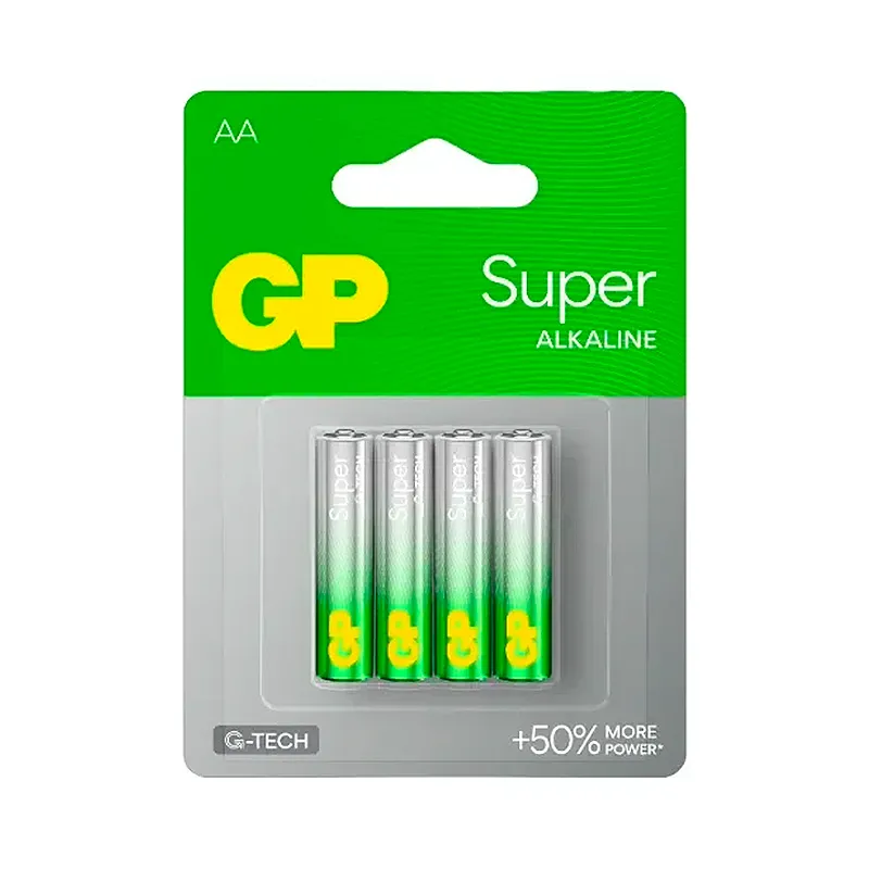 Pilas GP Super Alkaline AA de 4 piezas