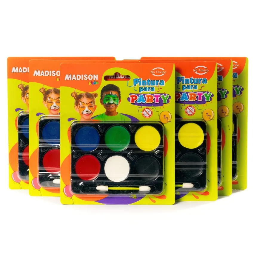Pintura para rostro Madison 6 colores