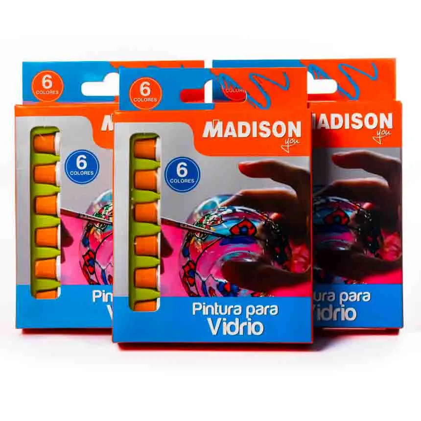 Pintura para vidrio 6 colores