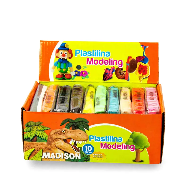 Plastilina modeling marqueta Madison barras gigantes 10 colores
