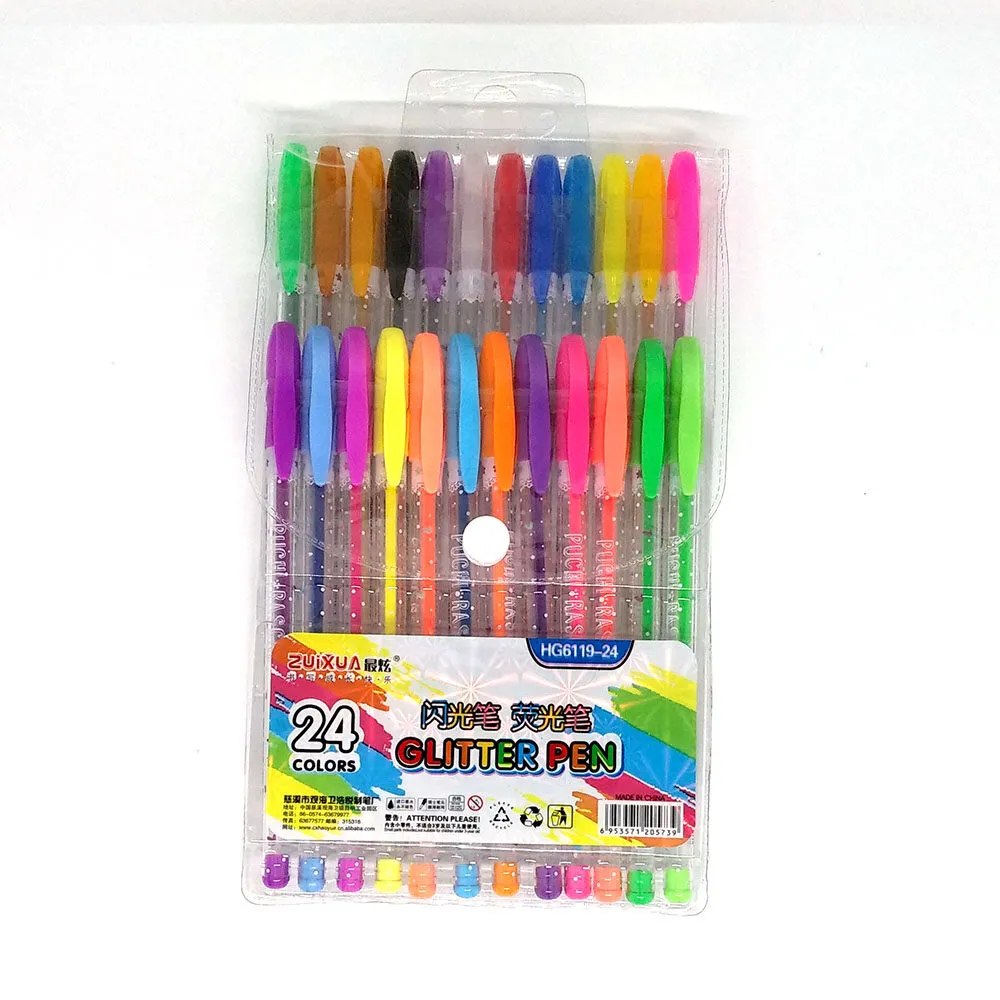 Boligrafo con glitter HG6119-24 Zuixua 24 colores