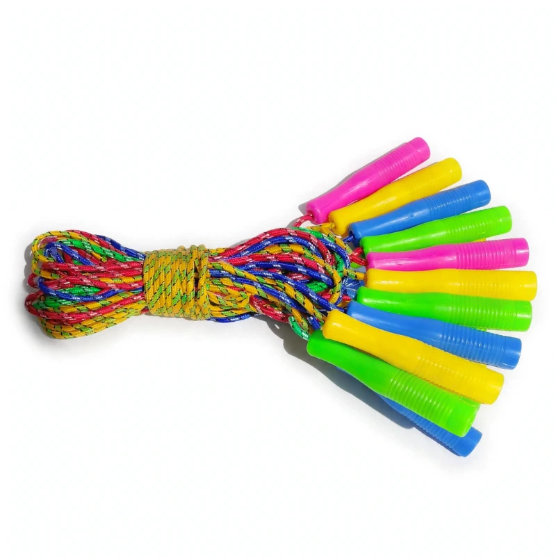 Soga/cuerda saltar mango plastico 10pcs