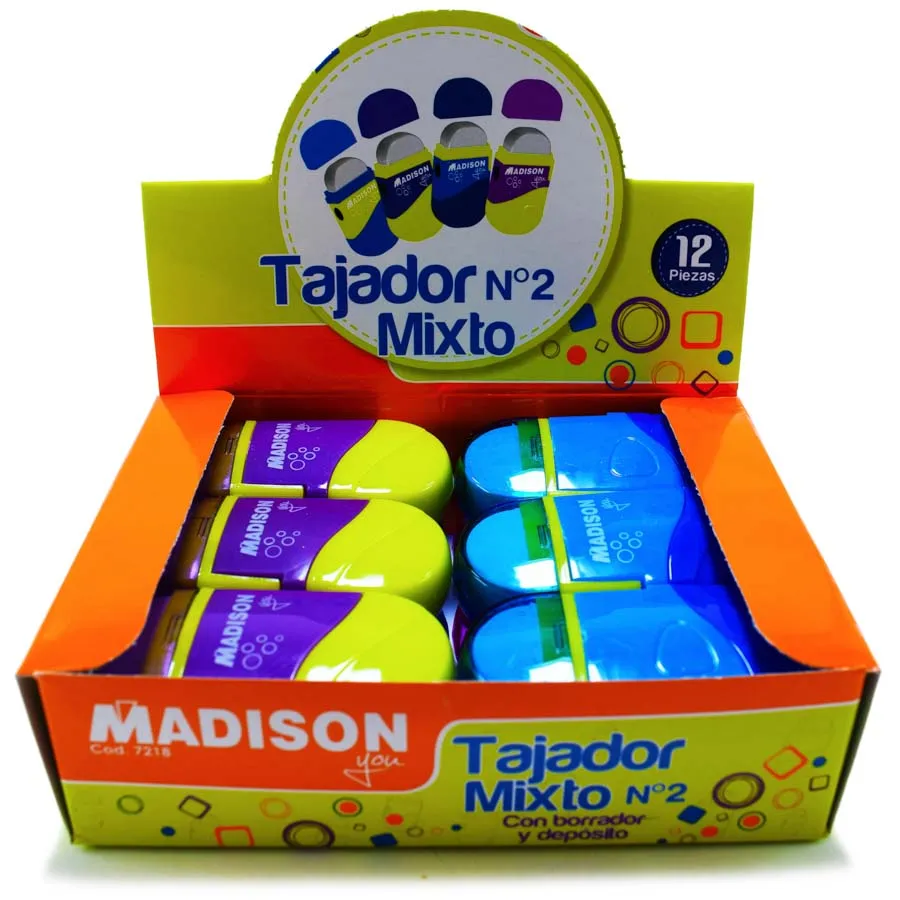 Tajador Madison Giratorio con Borrador #2 de 12u