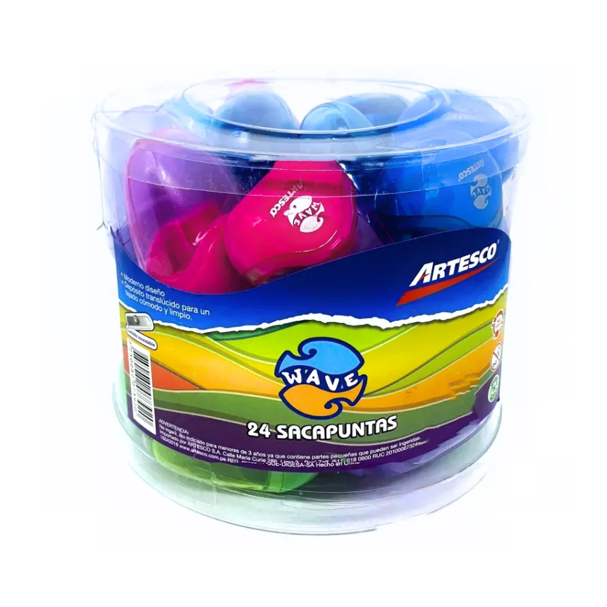 Tajador WAVE Artesco colores 24pcs