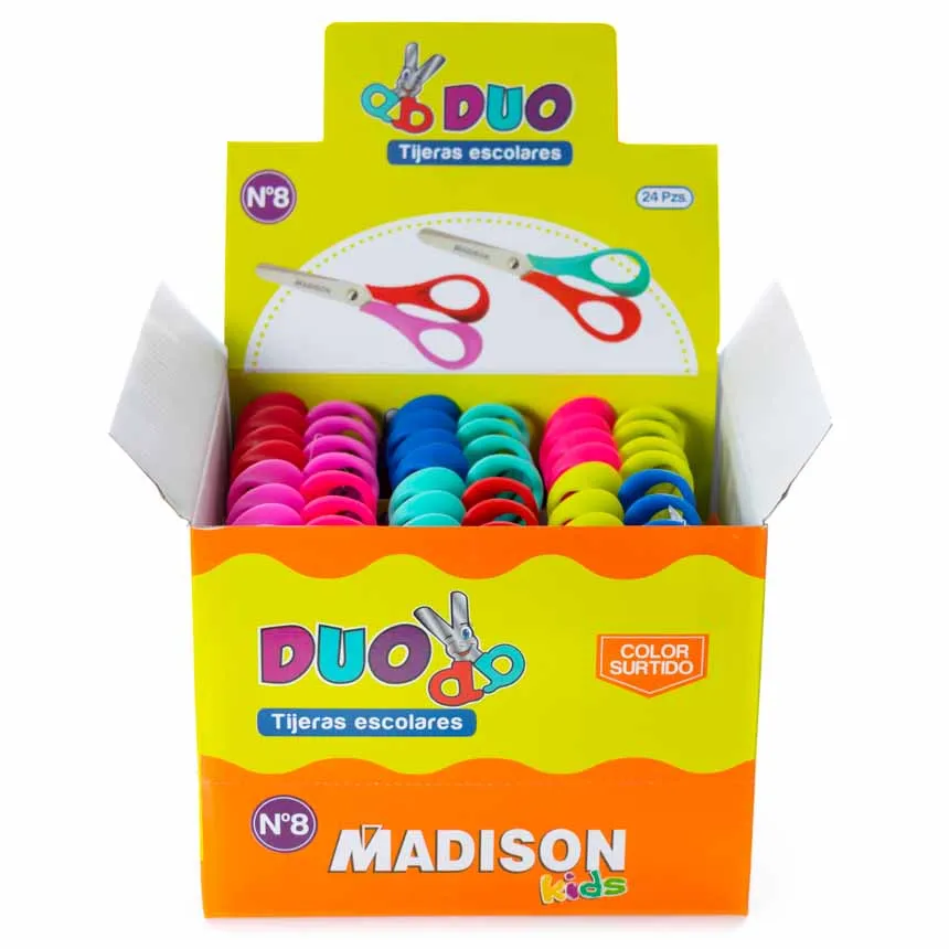 Tijera escolar Madison DUO #8 24pcs