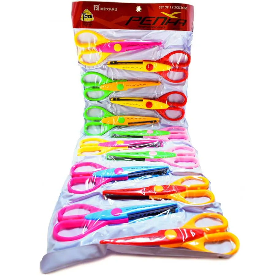 Tijeras zig zag 5" escolar de 12u