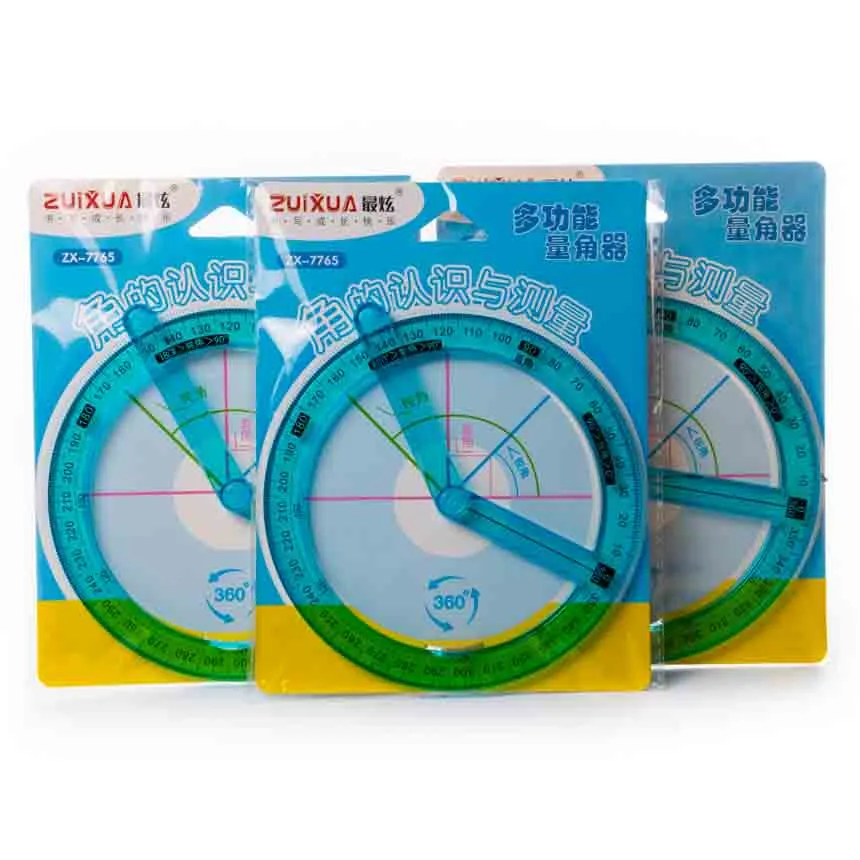 Transportador Plastico de 360°con Puntero Giratorio