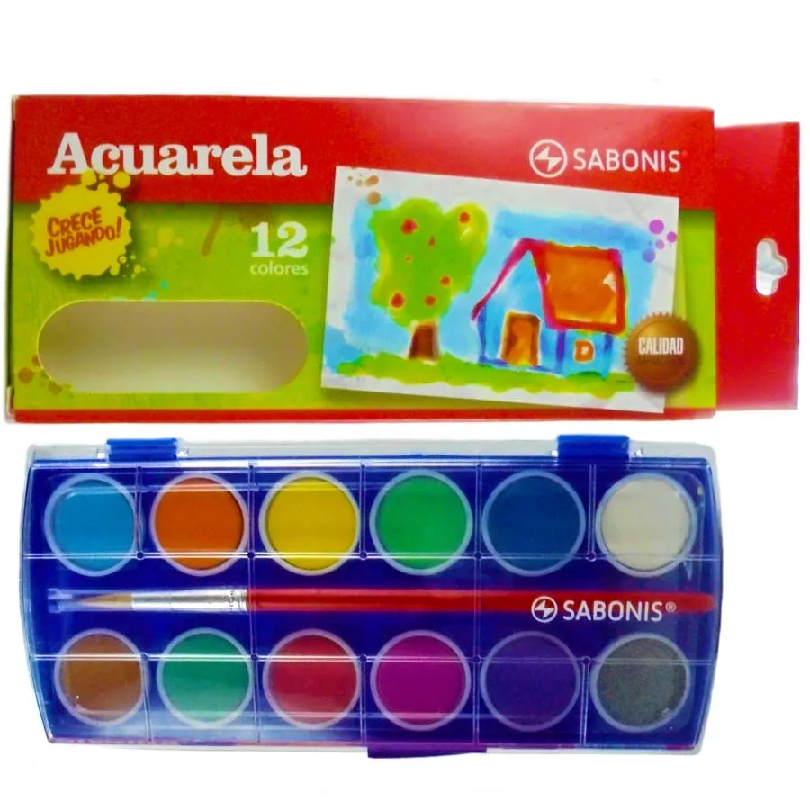 Acuarela sabonis 12 colores
