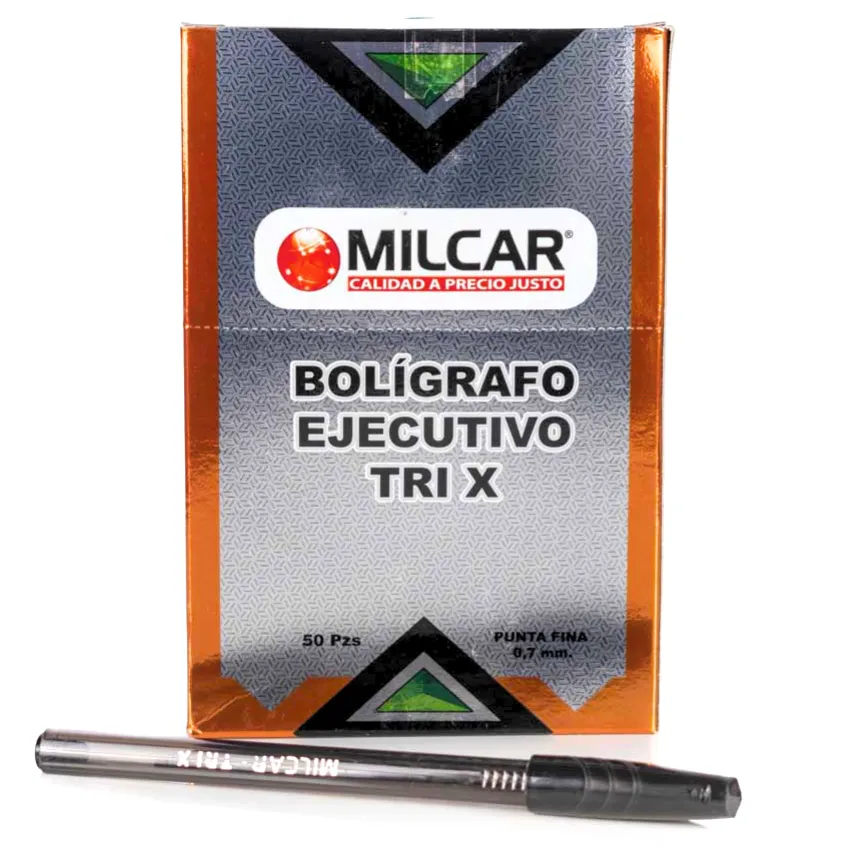 Boligrafo Ejecutivo TRI-X Milcar punta 0.7mm 50PCS