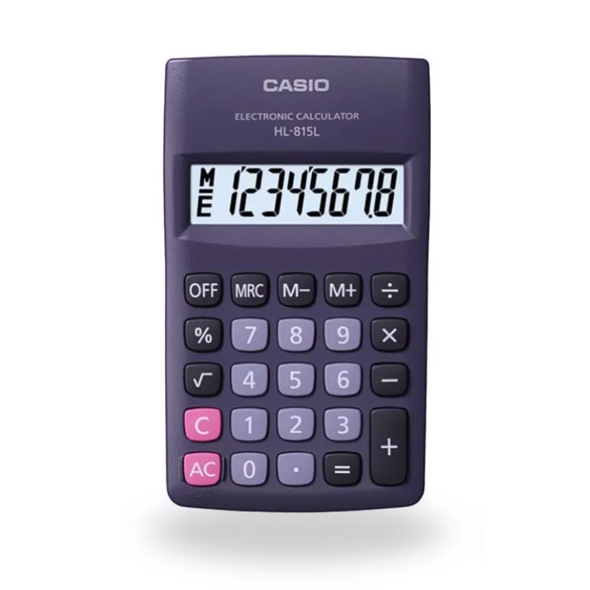 Calculadora de bolsillo CASIO comercial (8 digitos)
