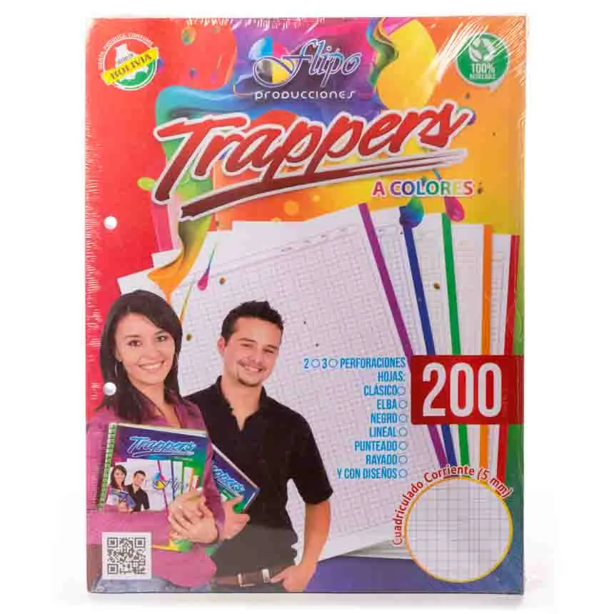 Hojas Trapper RAYADO 5 colores Flipo 200h