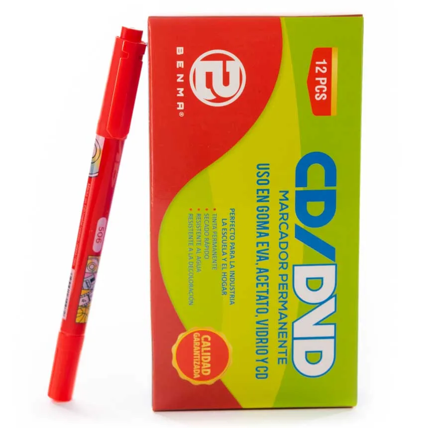 Marcador doble punta para CD/DVD Benma 12u