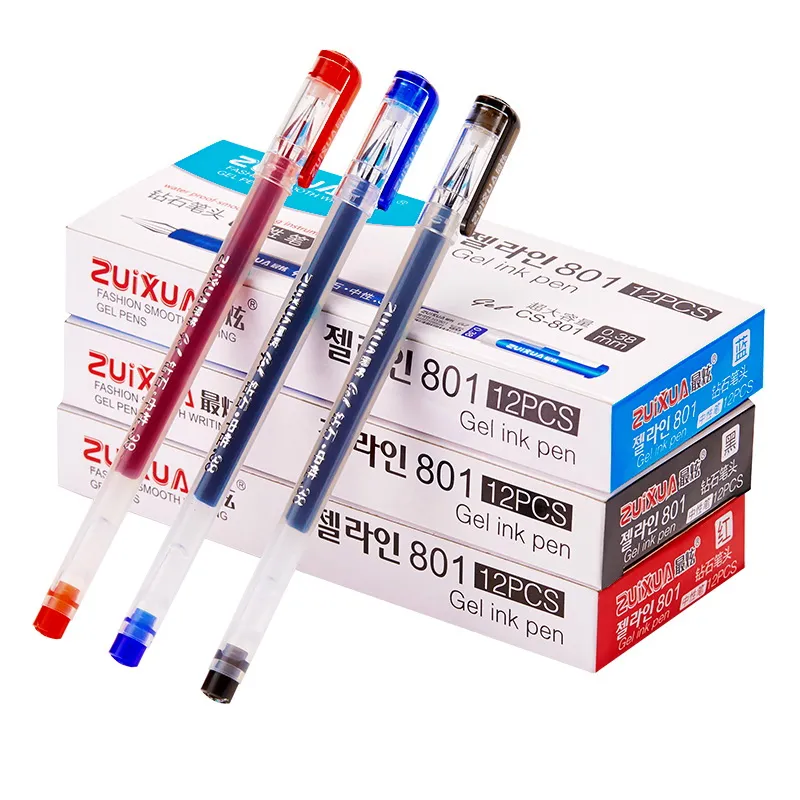 Micropunta 0.4mm gel ink pen NEW JELL Zuixua cajita de 12pcs