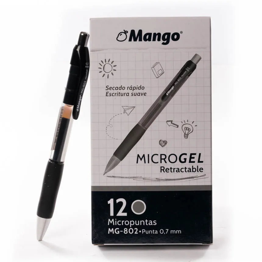 Micropunta micro gel 0.5mm MG-802 Mango 12pcs