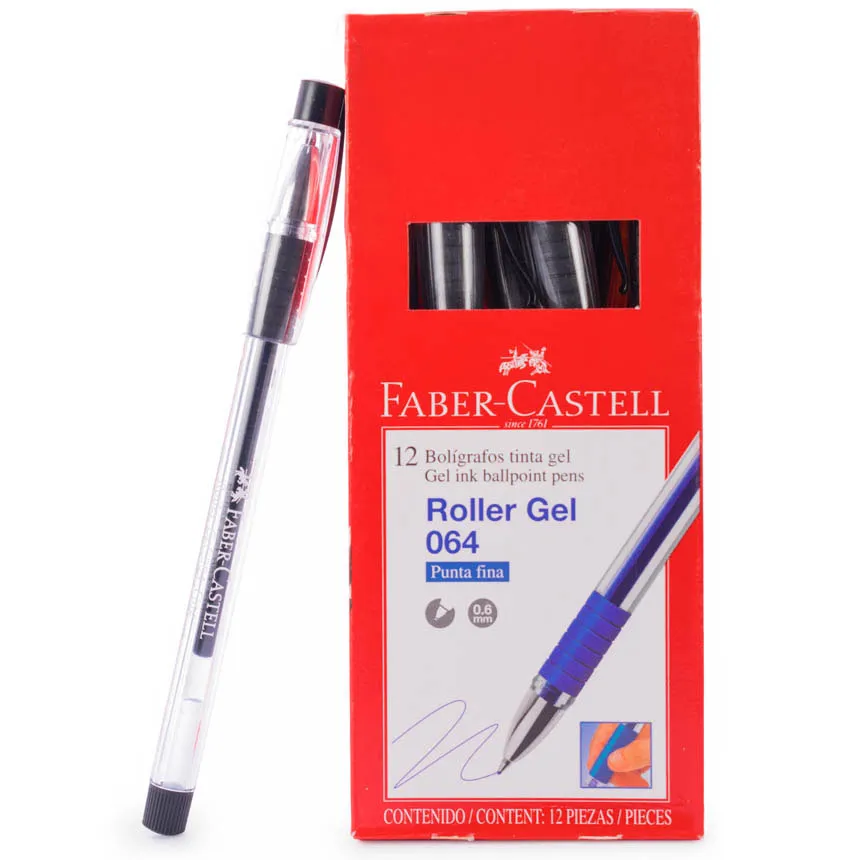 Micropunta tinta GEL Roller 064 Faber Castell 12u