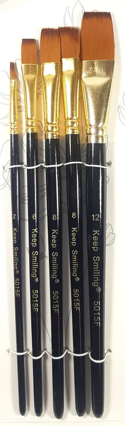 Paquete  de Pincel MANGO NEGRO 5PCS