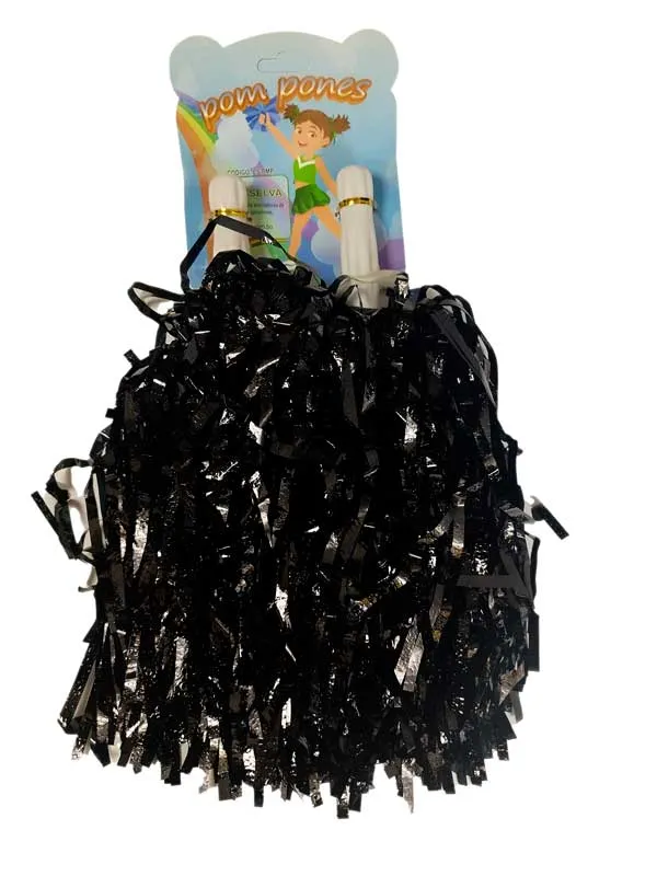 Par de pompones de 50gr, largo de 40cm