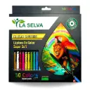 Color largo redondo mina 4mm SUPER SOFT madera negra La Selva 50 colores + tajador