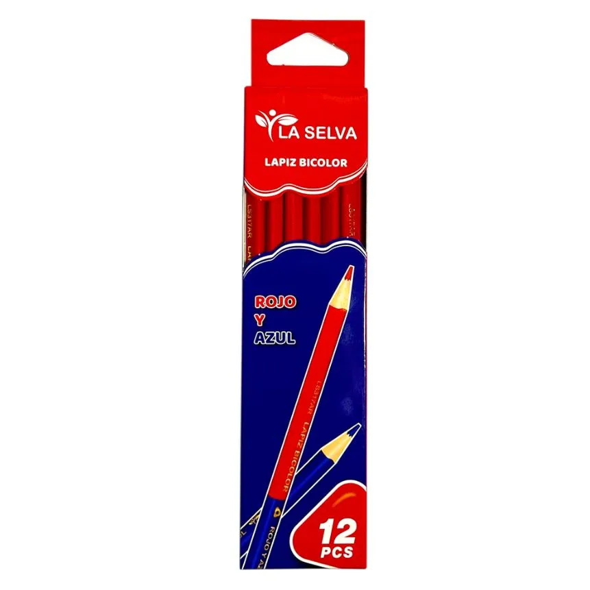 Lapiz bicolor mina 3mm La Selva de 12pcs
