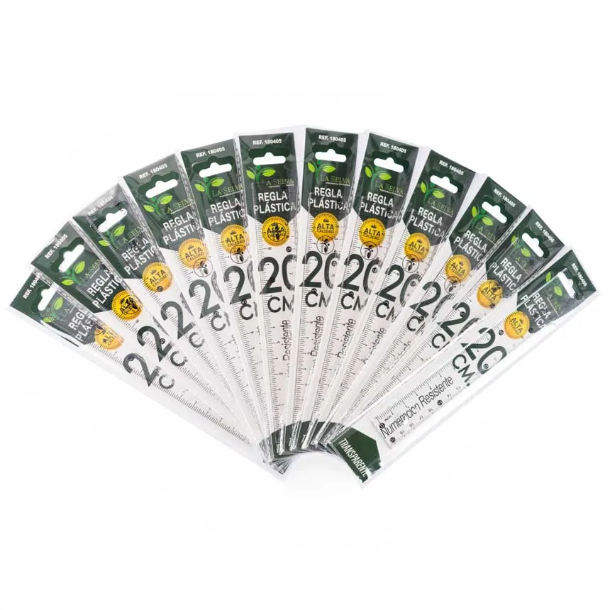 Regla Transparente La Selva 20 cm