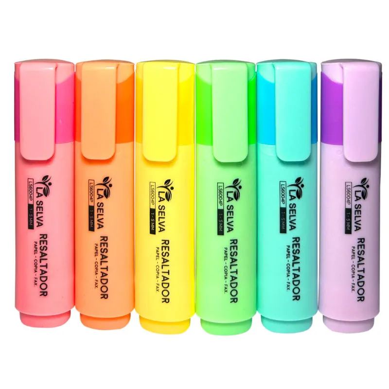 Resaltador de color Pastel 1-5mm La Selva de 6 colores