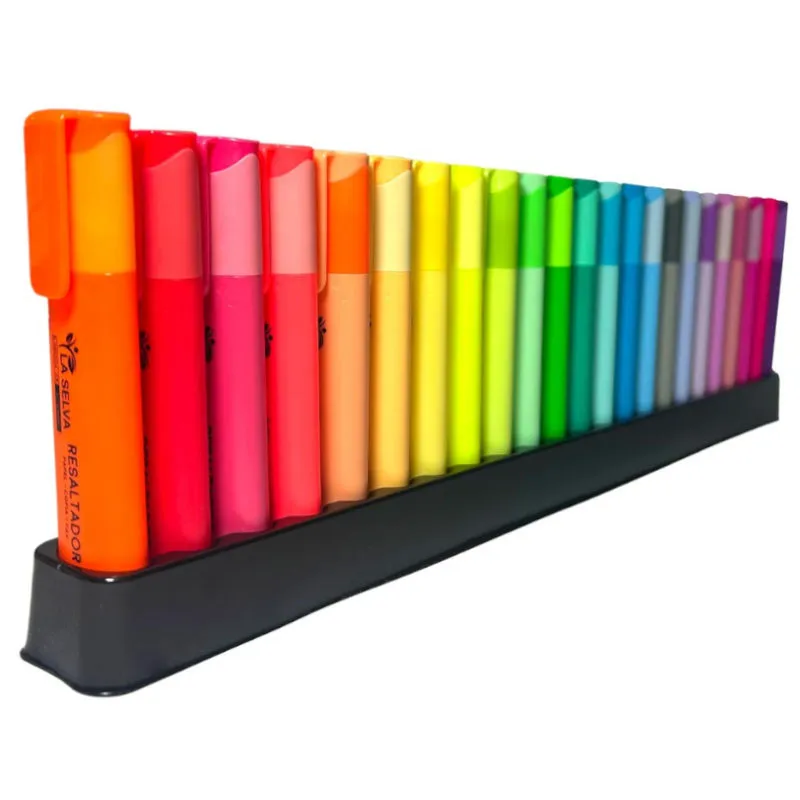 Resaltador jumbo 15 color pastel + 8 color neon La Selva de 23 colores