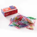 Clips metalico forrado con plastico de colores 33mm, 10x100pcs