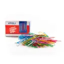 Clips metalico forrado con plastico de colores 50mm, 10x100pcs