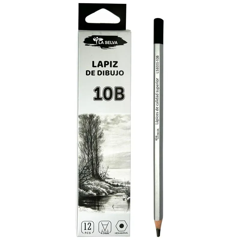 Lapiz Carbonico de dibujo 2.4mm La Selva 12u