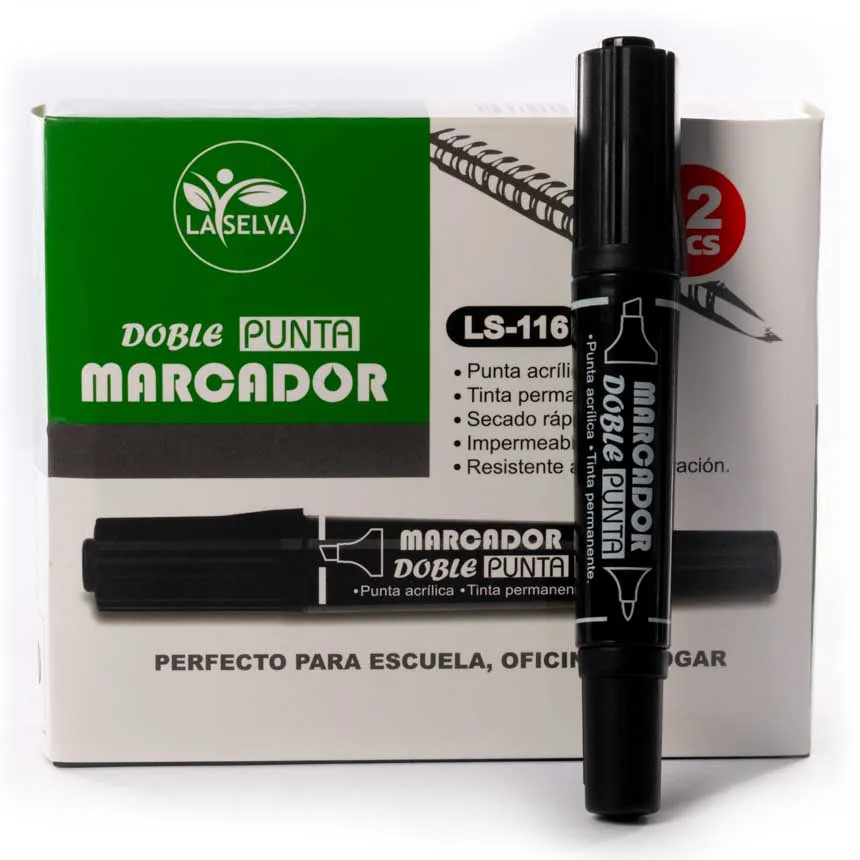 Marcador Permanente Doble Punta La Selva de 12u