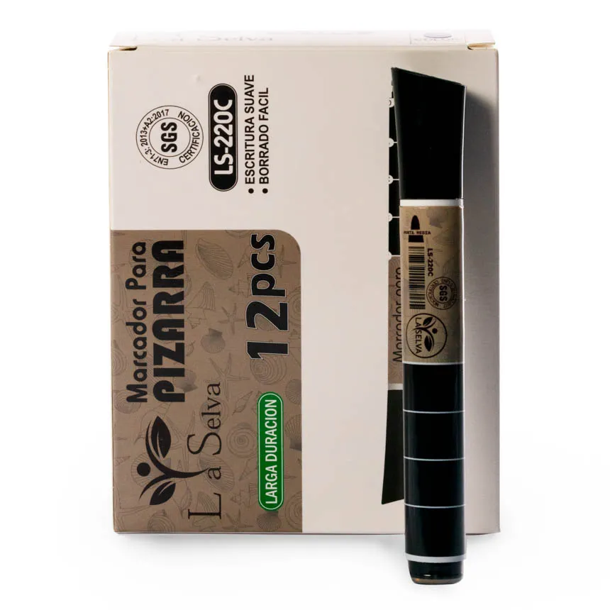 Marcador para pizarra LARGA DURACION La Selva de 12pcs