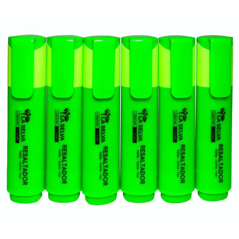 Resaltador de color fluorescente 1-5mm La Selva de 6u