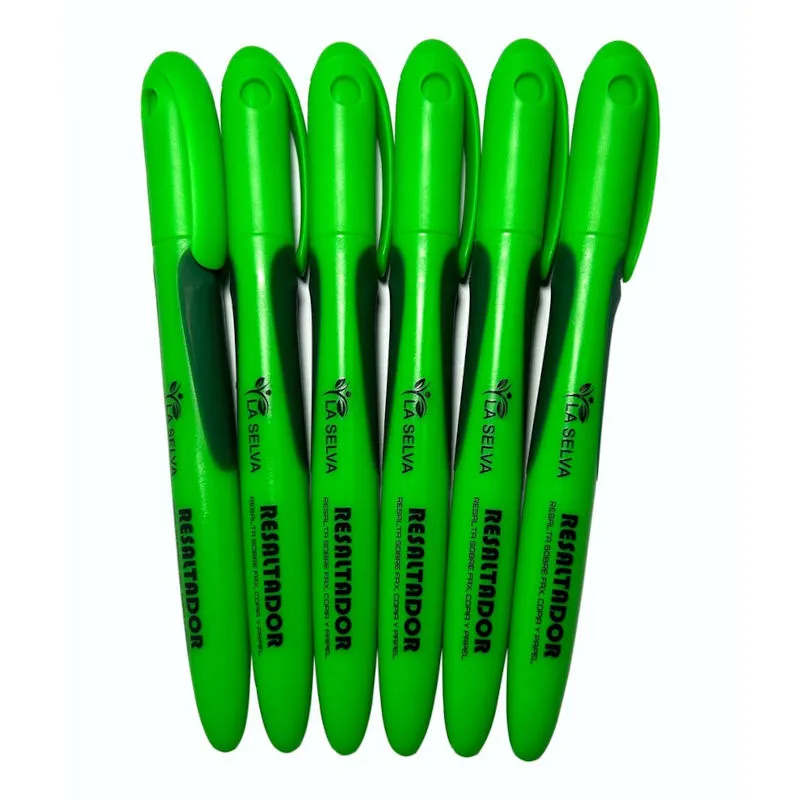 Resaltador de colores fluorescente, 1-4mm La Selva 6u