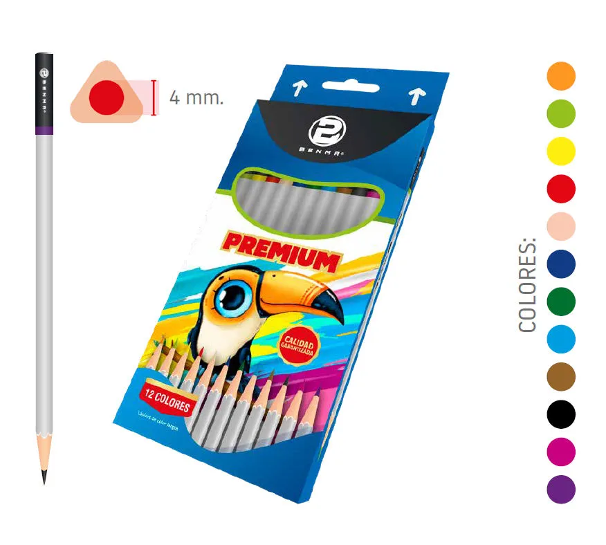Color Largo Benma Premium 12 colores