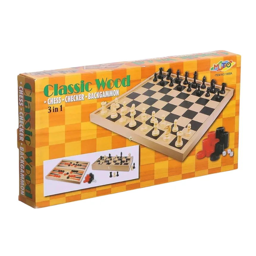 Ajedrez Classic. Chess Checker Backgammon 50x50cm (1899A)