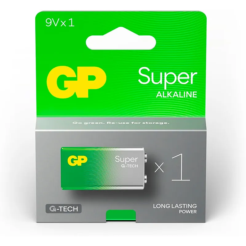 Bateria GP Super ALKALINE 9V Larga Duracion