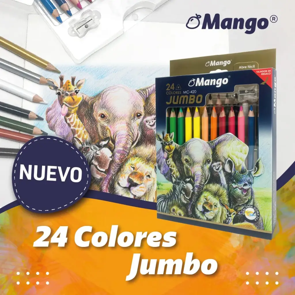 Color Largo JUMBO Mango 24 Colores