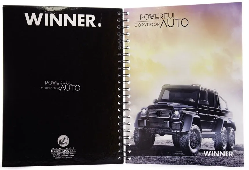 Cuaderno Anillado Carta Menudo de 3mm Diseño Winner 100h 10u