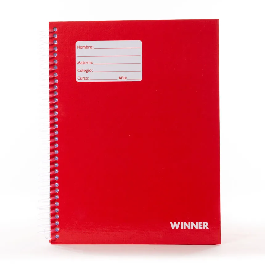 Cuaderno anillado medio oficio ELBA 4mm tapa PLENO Winner 100 hojas