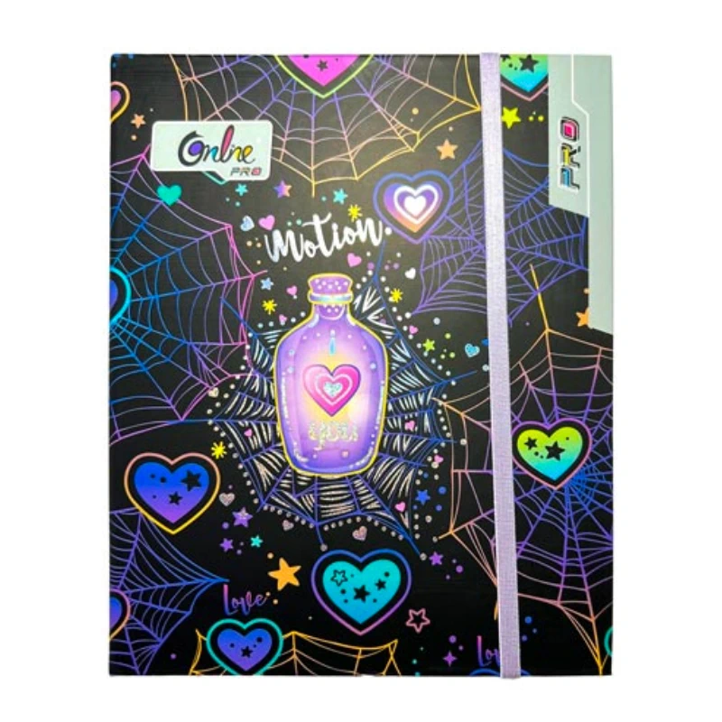 Cuaderno anillado tapa dura A5/medio oficio ONLINE PRO con 5 separadores, 