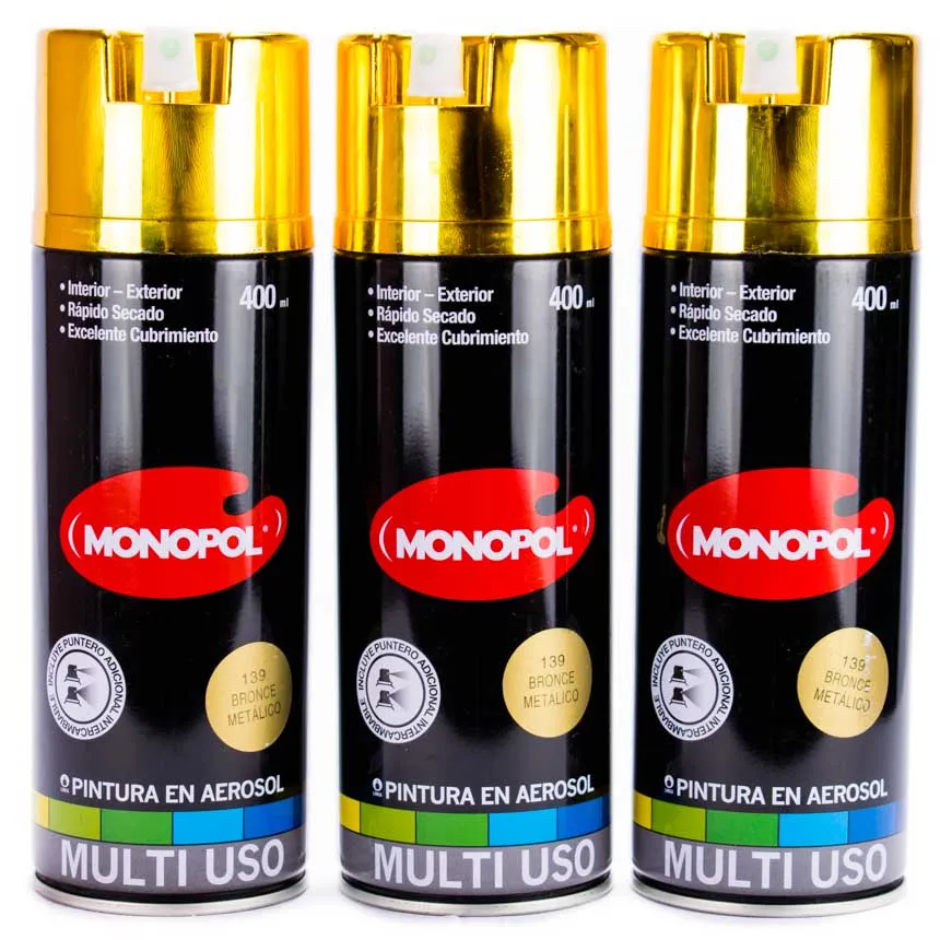 Pintura en Aerosol MULTI USO METALICO/cromo 400ml