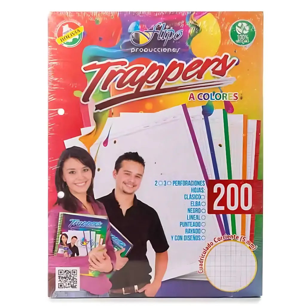 Hojas Trapper blanco y negro normal Flipo 200h