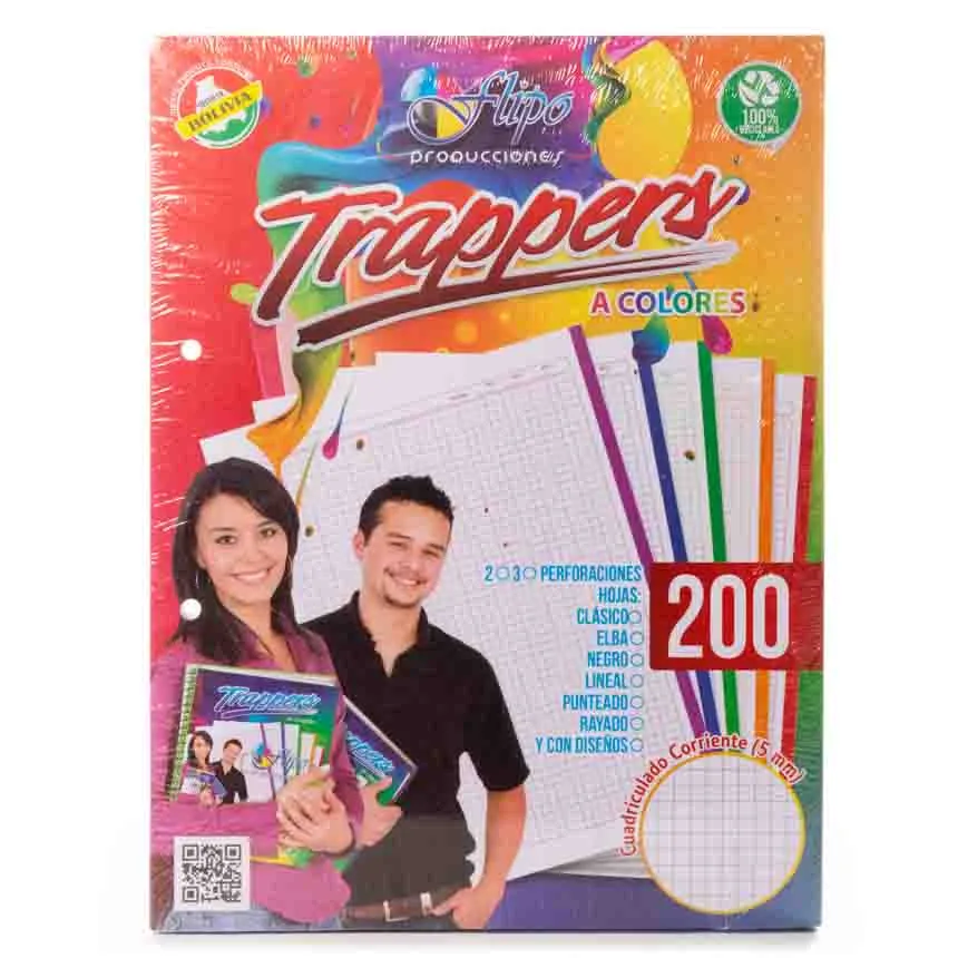 Hojas Trapper blanco y negro normal Flipo 200h