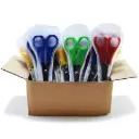 Tijera punta roma escolar cajita de 24pcs