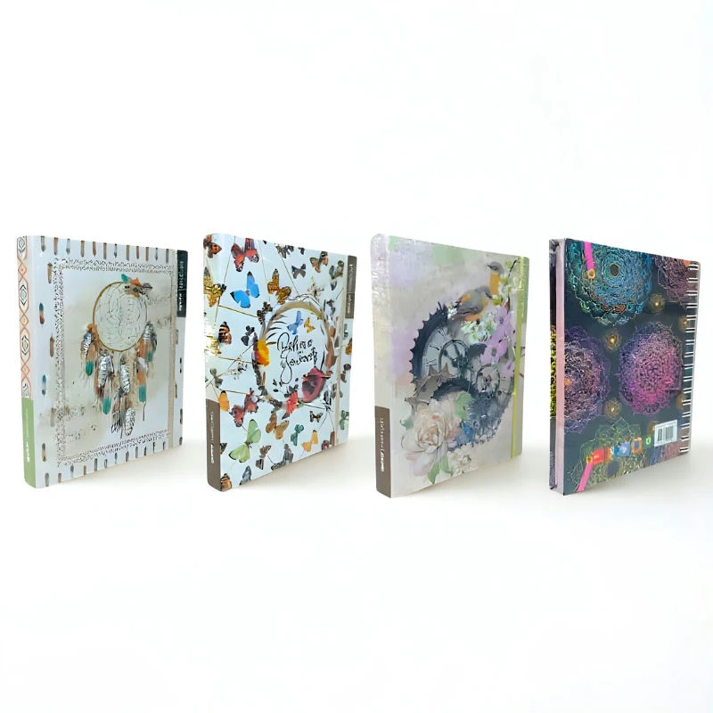 Cuaderno anillado tapa dura A5/medio oficio SMART BOOK, con 5 separadores, sujetador de liga, 145 hojas