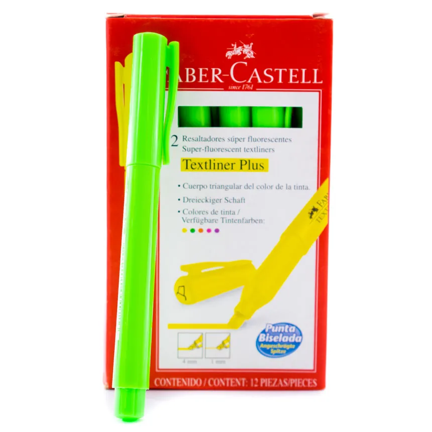 Resaltador Textliner Plus 4mm Faber Castell 12PCS